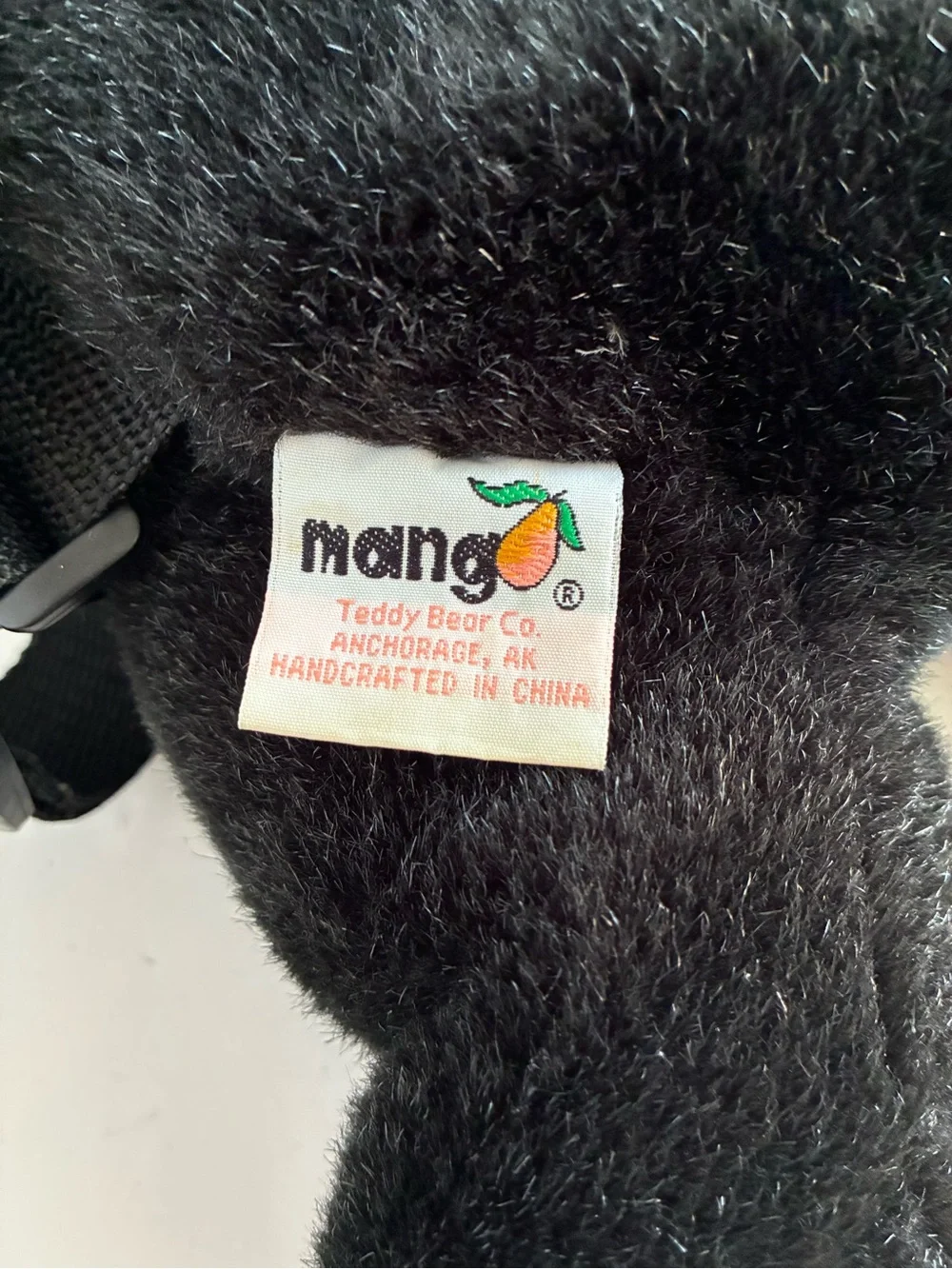 Vintage Mango Kids Black Cat Plush Backpack